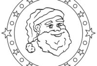 Ausmalbild mandala weihnachtsmann