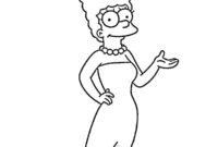 Ausmalbild marge simpson