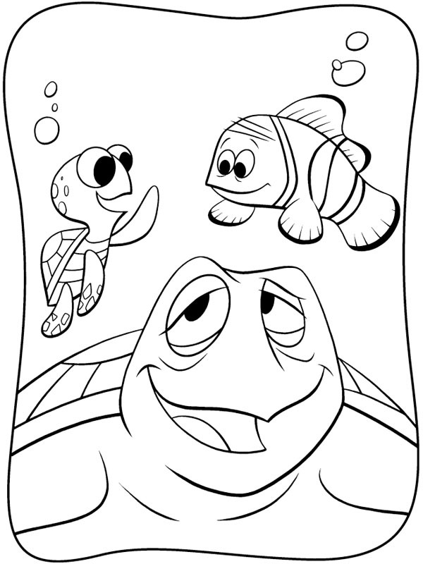 Ausmalbild marlin und die schildkroeten
