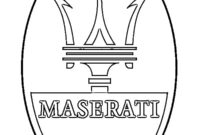 Ausmalbild maserati logo