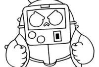 Ausmalbild mask spike 8 bit brawl stars