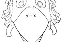 Ausmalbild maske herr rabe