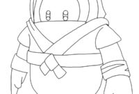 Ausmalbild master ninja fall guys