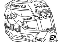 Ausmalbild max verstappen helm