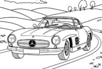 Ausmalbild mercedes benz 300 slr