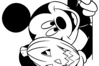 Ausmalbild micky maus halloween