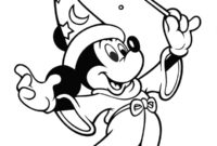Ausmalbild micky maus zauberer