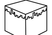 Ausmalbild minecraft grasblock