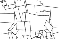 Ausmalbild minecraft pferd