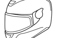 Ausmalbild motorradhelm