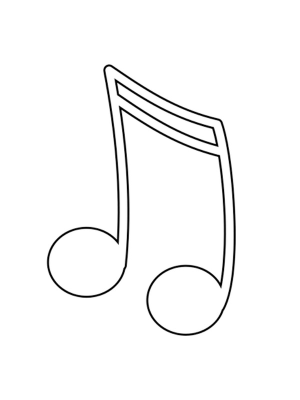 Ausmalbild musiknote