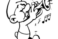 Ausmalbild musikschlumpf