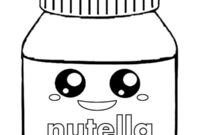 Ausmalbild nutella pasta