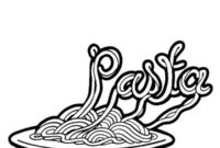 Ausmalbild pasta