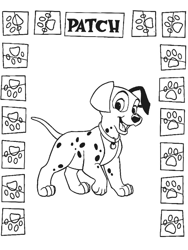 Ausmalbild patch 101 dalmatiner