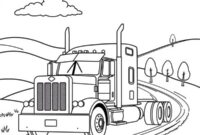 Ausmalbild peterbilt lkw