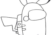 Ausmalbild pikachu among us