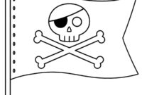 Ausmalbild piratenflagge