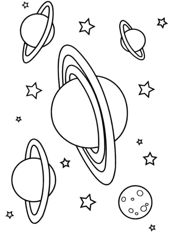 Ausmalbild planeten des sonnensystems