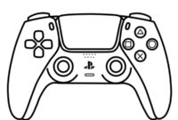Ausmalbild playstation controller