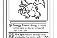 Ausmalbild pokemon karte shadowless charizard