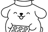 Ausmalbild pompompurin als koch