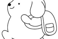 Ausmalbild pompompurin geht zur schule