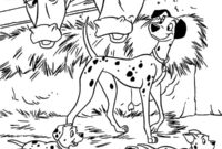 Ausmalbild pongo und die welpen