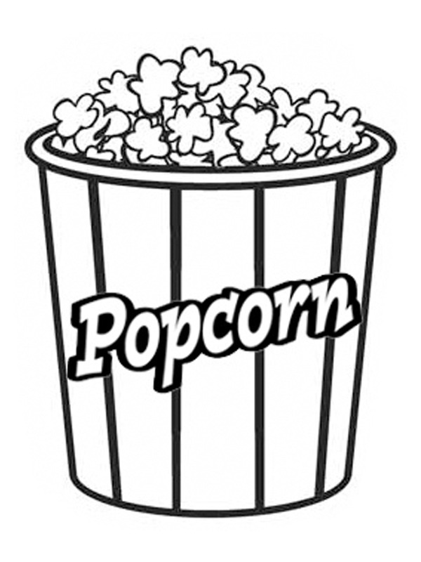 Ausmalbild popcorn