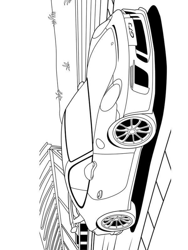 Ausmalbild porsche gt3