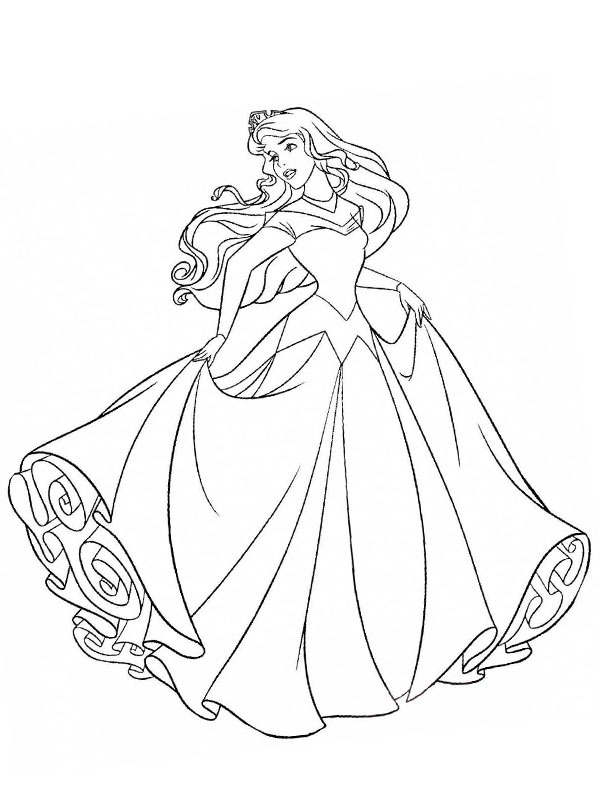 Ausmalbild prinzessin aurora
