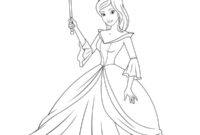 Ausmalbild prinzessin mit regenschirm