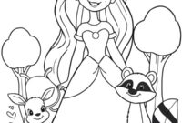 Ausmalbild prinzessin pocahontas und meeko