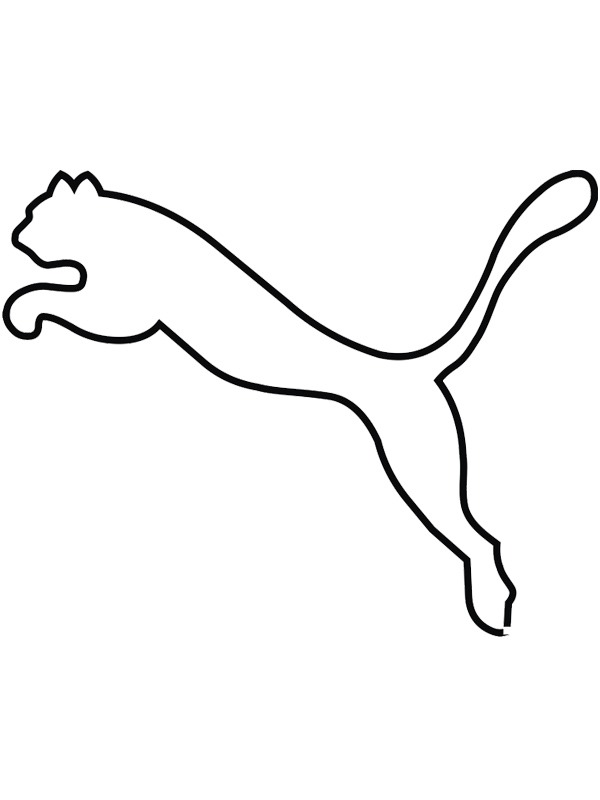 Ausmalbild puma logo