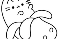 Ausmalbild pusheen banane