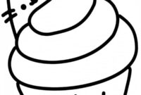 Ausmalbild pusheen cupcake