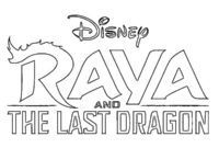 Ausmalbild raya und der letzte drache logo