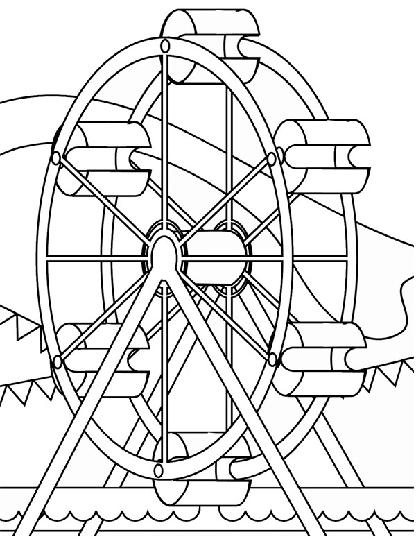Ausmalbild riesenrad