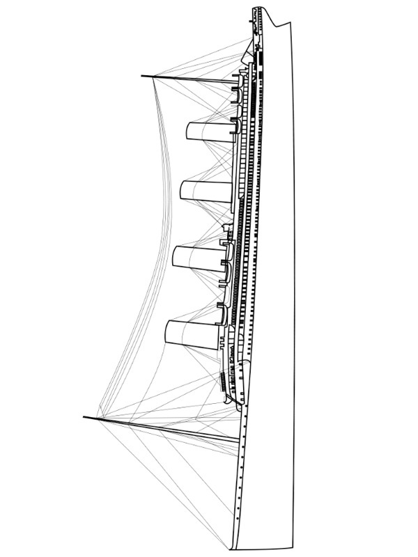Ausmalbild rms titanic