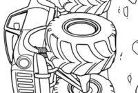 Ausmalbild robuster monstertruck