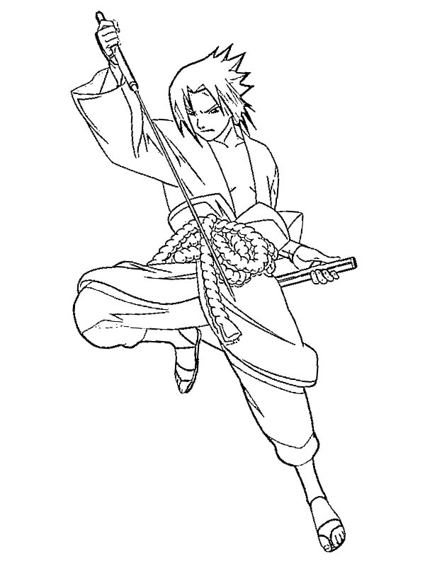 Ausmalbild sasuke uchiha