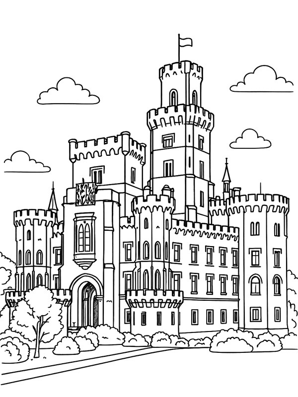 Ausmalbild schloss hluboka nad vltavou