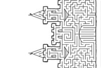 Ausmalbild schloss labyrinth