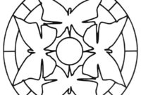 Ausmalbild schmetterling mandala