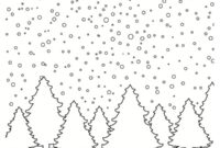 Ausmalbild schneelandschaft