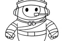 Ausmalbild scout fall guys