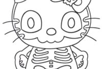 Ausmalbild skelett hello kitty