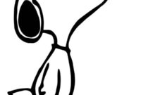 Ausmalbild snoopy steckt seine zunge raus