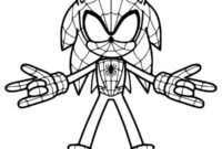Ausmalbild sonic spider man