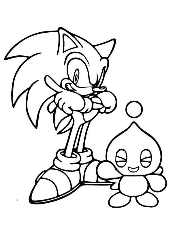Ausmalbild sonic und cheese